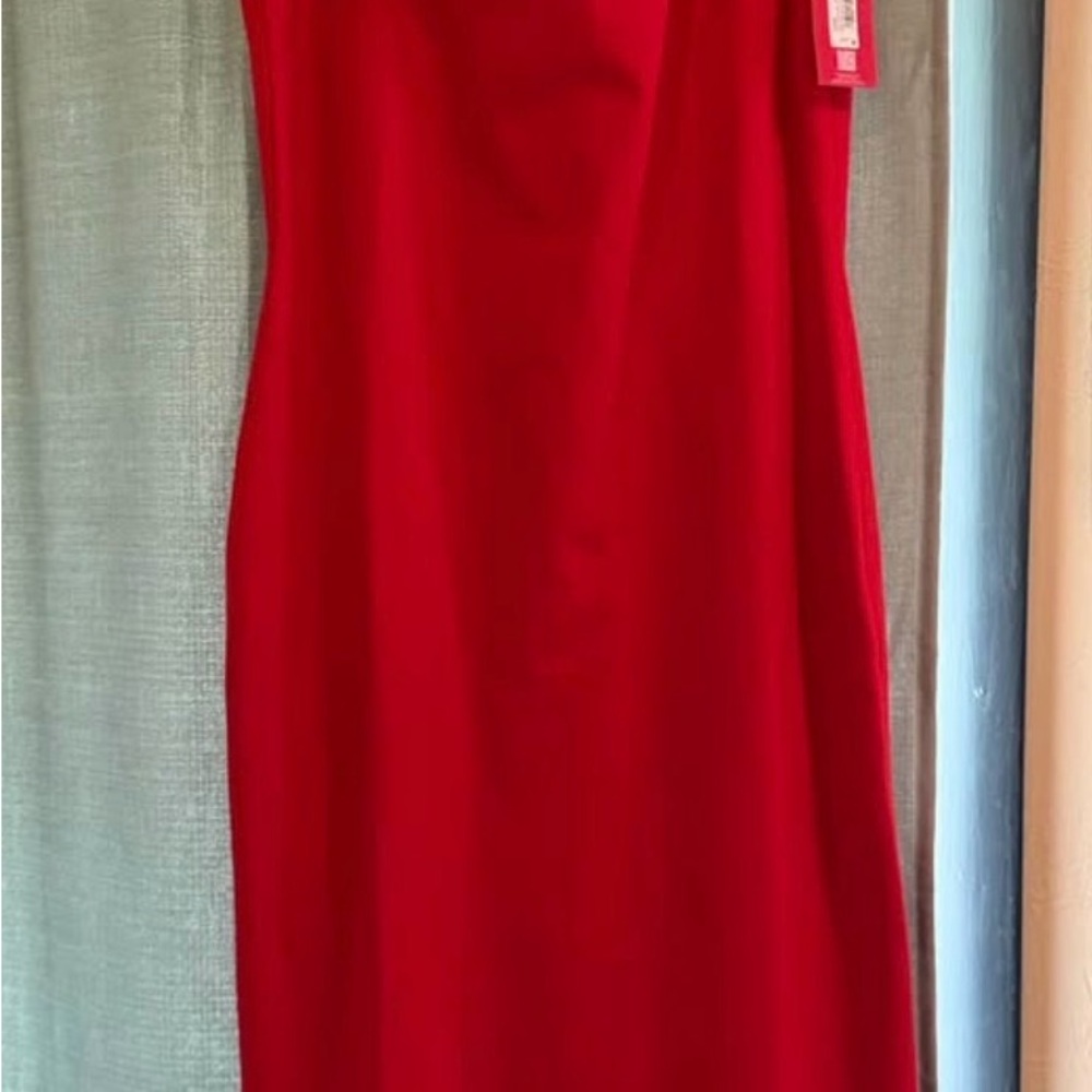 SPANX Strapless Red Sheath Dress